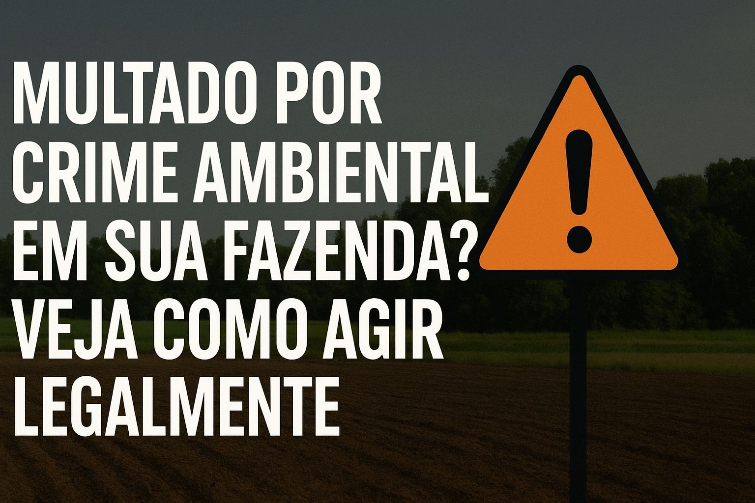Multado por crime ambiental em sua fazenda? Veja como agir legalmente - Bonfante e Lemos Advogados Associados - Advogado Cascavel - PR